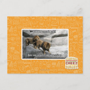 Bite me is just an expression! postcard