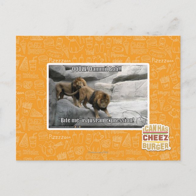 Bite me is just an expression! postcard (Front)