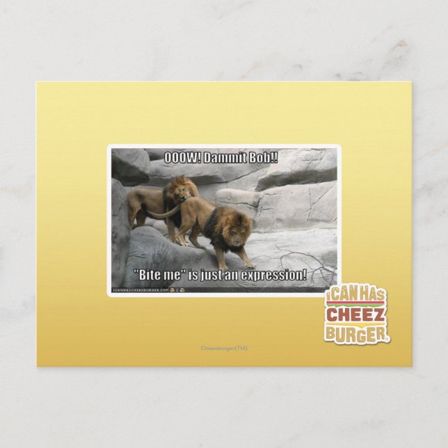 Bite me is just an expression! postcard (Front)