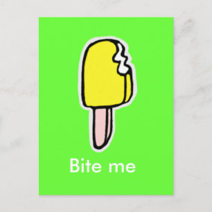 Bite me postcard