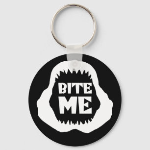 Bite me Quote - Shark Jaws Keychain