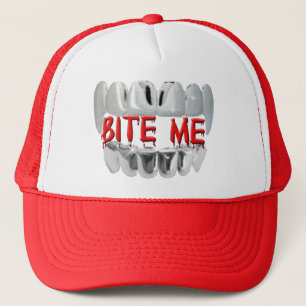 Bite Me Sang Et Vampire Dents Casquette