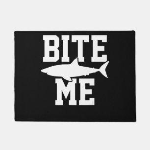 Bite Me - Shark Marine Biology Gift - Animal Ocean Doormat