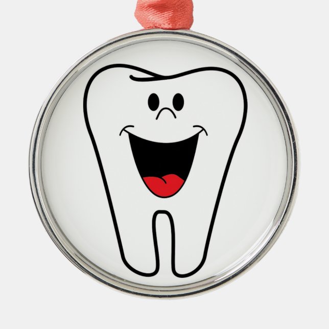 "BITE ME" TOOTH METAL ORNAMENT (Front)