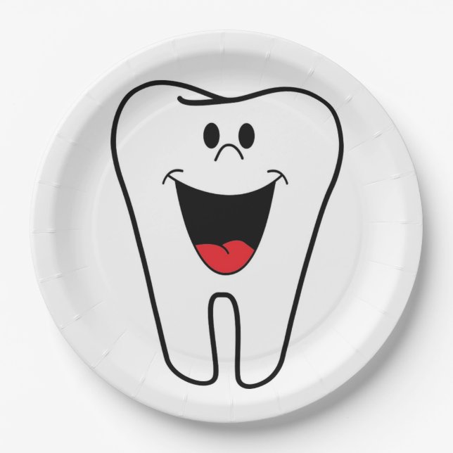 "BITE ME" TOOTH PAPER PLATE (Front)