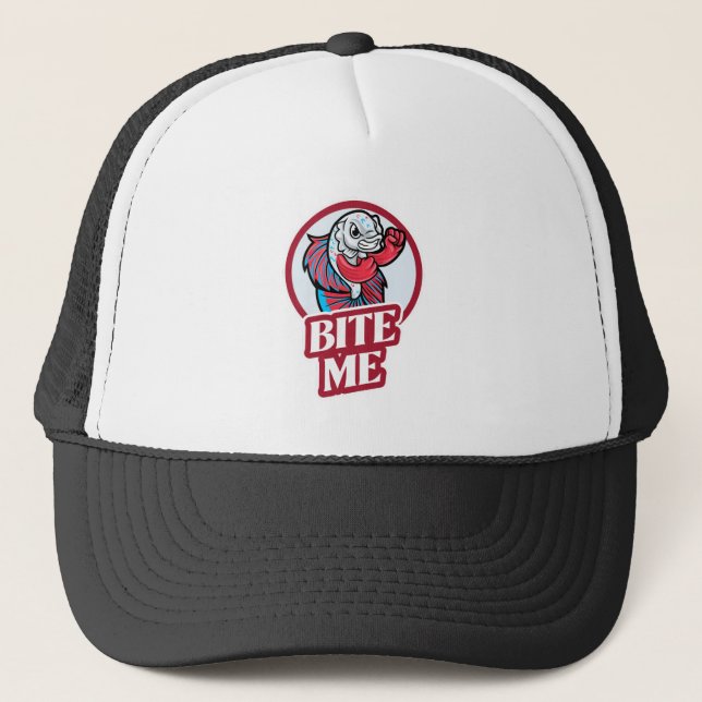 Bite Me Trucker Hat (Front)
