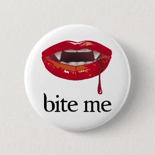 Bite Me Vampire 2 Inch Round Button