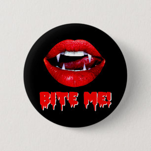 Bite Me Vampire Halloween 2 Inch Round Button
