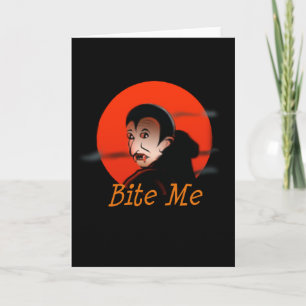 Bite Me Vampire Halloween Card