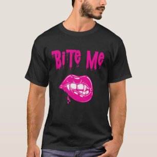 Bite Me Vampire Teeth Halloween Costume T-Shirt