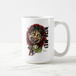 Bite Me Zombie Boy and Turtle Coffee Mug