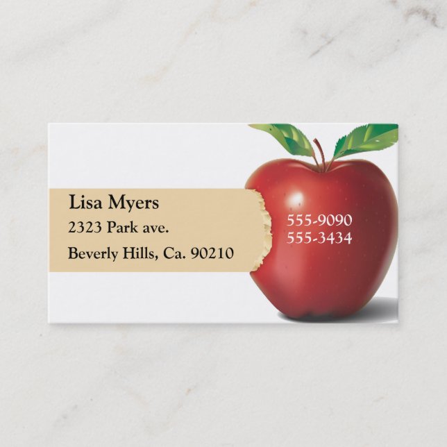 Bite Of Apple Business Card (Front)