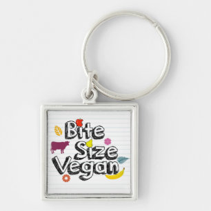 Bite Size Vegan Keychain New Logo