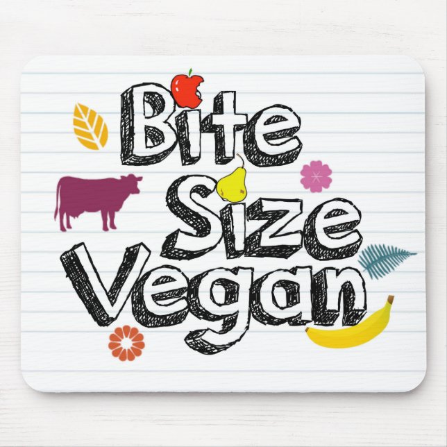 Bite Size Vegan Mousepad New Logo (Front)