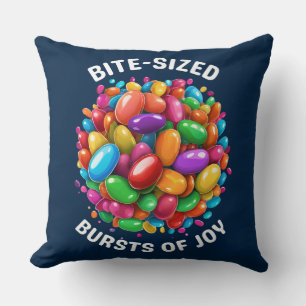 Bite-sized Bursts of Joy Throw Pillow