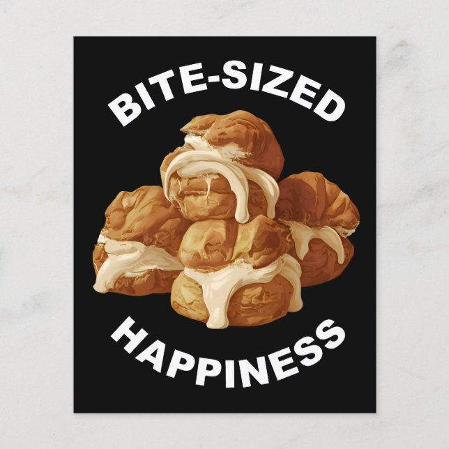 Bite Sized Happiness Profiteroles Flyer (Front)