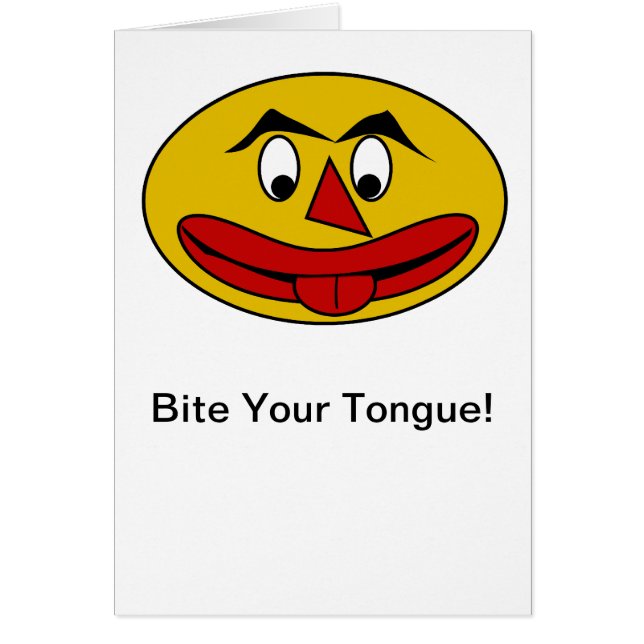 Bite Ta Langue Drôle Visage Jaune (Devant)