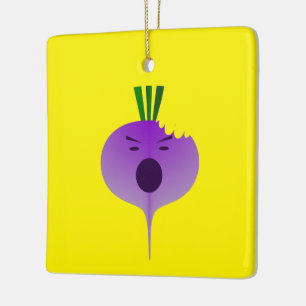 Bite The Angry Turnip by Kenneth Yoncich Ceramic Ornament