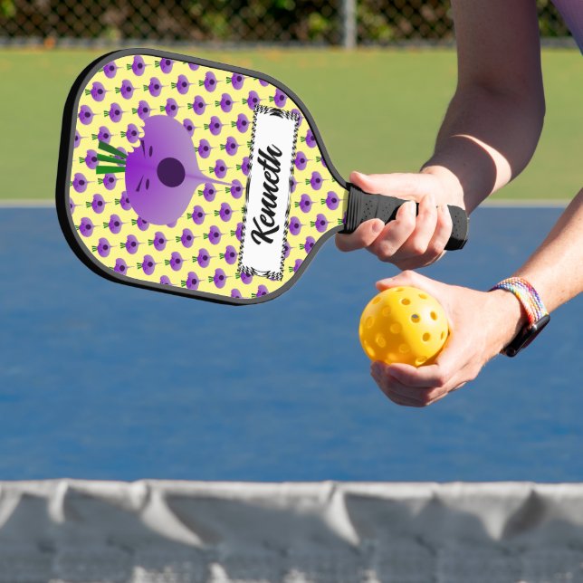 Bite the Angry Turnip by Kenneth Yoncich Pickleball Paddle (Insitu)