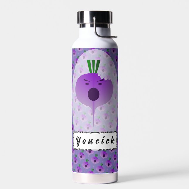 Bite the Angry Turnip by Kenneth Yoncich Water Bottle (Left)