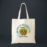 Bite the Apple Tote Bag<br><div class="desc">Bite the Apple from Elizabeth Reynolds Fairytale Retelling collection.</div>