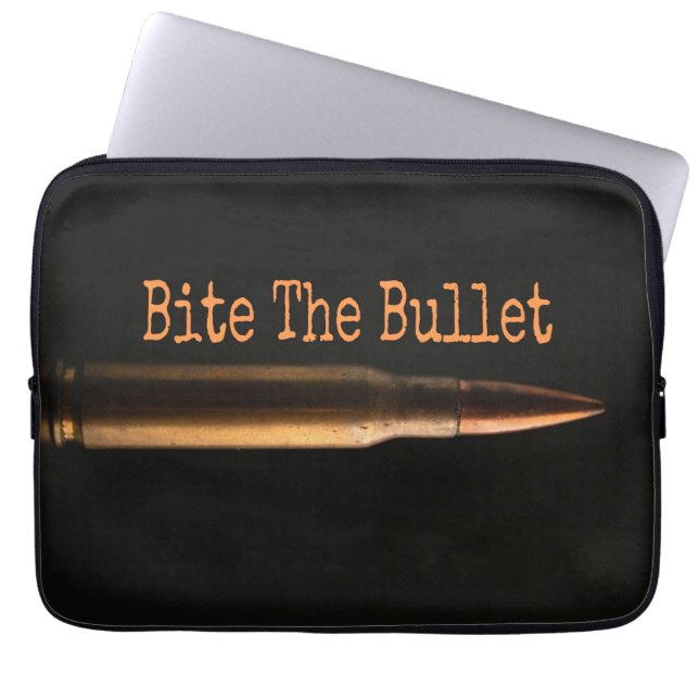 Bite The Bullet Laptop Sleeve (Front)