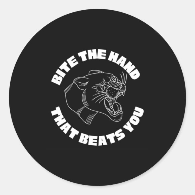 Bite The Hand Sticker  (Front)