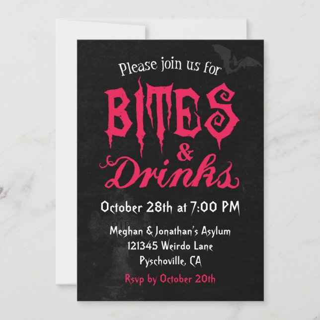 Bites &amp; Drinks Invitation (Front)