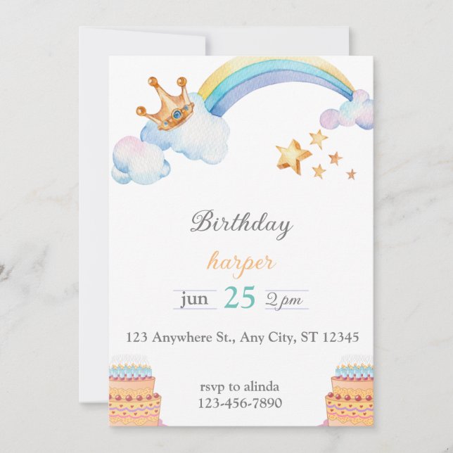 bithday invitation (Front)