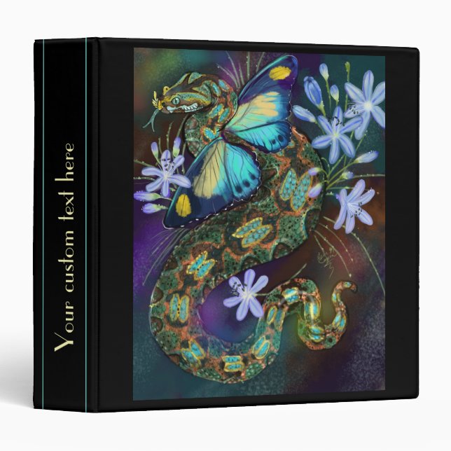 Bitis Nasicornis Butterfly Viper Art Binder (Front/Spine)