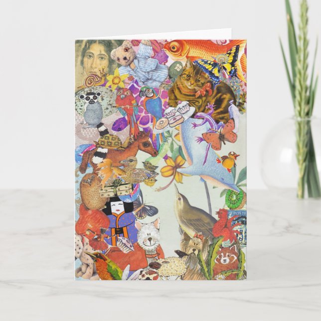 Bits & Bobs Collage 2 greeting card (Front)