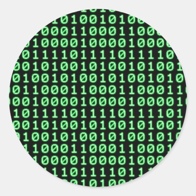 Bits pattern classic round sticker (Front)
