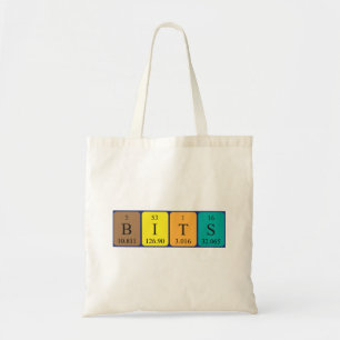 Bits periodic table word tote bag