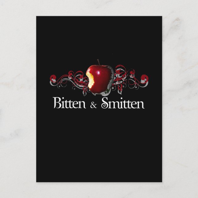 Bitten and smitten T-shirt Postcard (Front)
