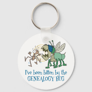 Bitten By The Genealogy Bug Keychain