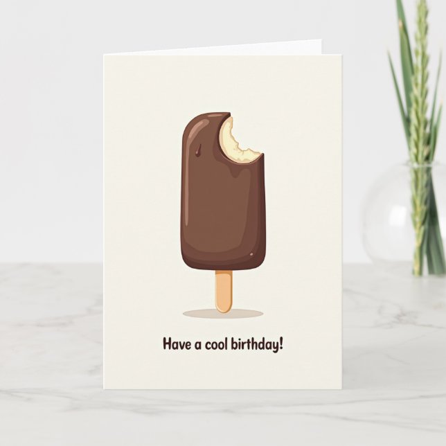 Bitten Chocolate Birthday Card (Front)