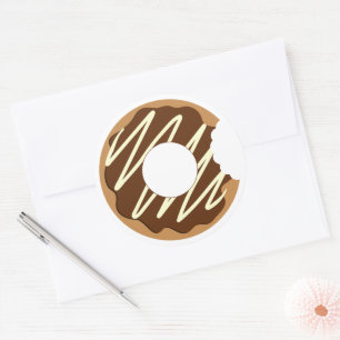 Bitten doughnut stickers