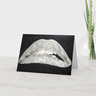 Bitten Lips Greeting Card