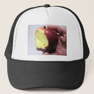 Bitten Red Apple Trucker Hat