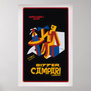 Bitter Campari by Fortunato Depero Vintage Poster