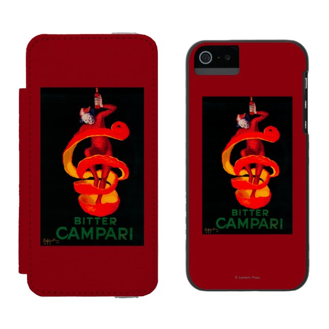 Bitter Campari Vintage PosterEurope Incipio iPhone Wallet Case (Side by Side)