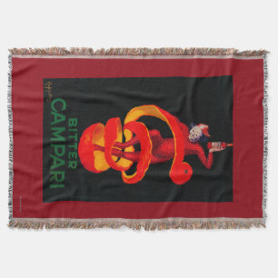 Bitter Campari Vintage PosterEurope Throw Blanket