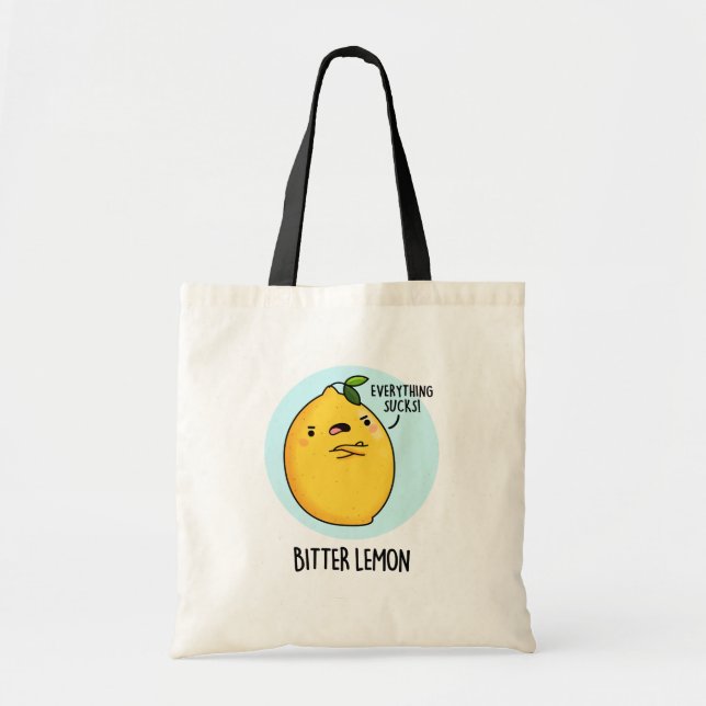 Bitter Lemon Funny Fruit Pun  Tote Bag (Front)