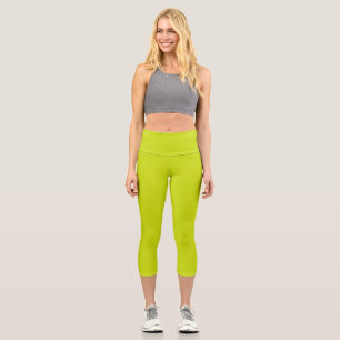 Bitter lemon  (solid colour)  capri leggings