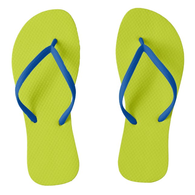Bitter lemon  (solid colour)  flip flops (Footbed)