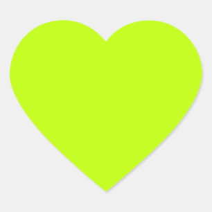 Bitter lime (solid colour)  heart sticker
