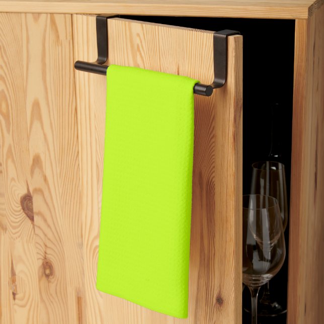 Bitter lime (solid colour)  kitchen towel (Thirds Fold)