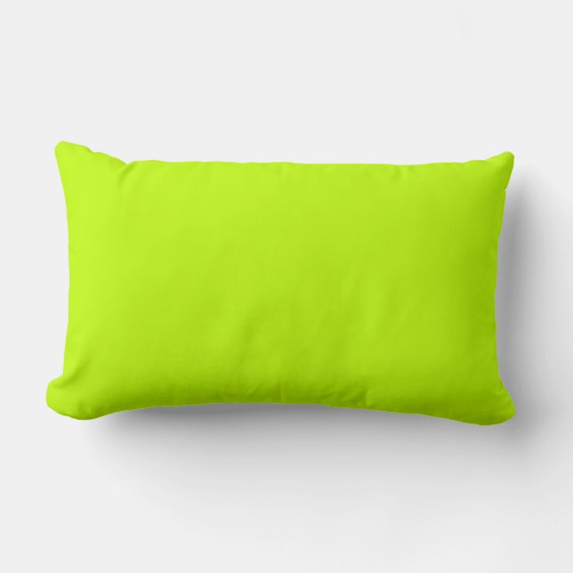 Bitter Lime Solid Colour Lumbar Pillow (Front)