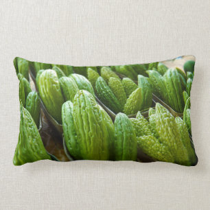 Bitter Melon Cucumber City Market Kansas City Lumbar Pillow