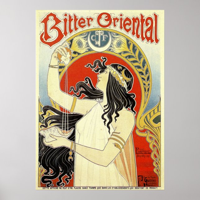 Bitter Oriental Poster by Henri Privat Livemont (Front)